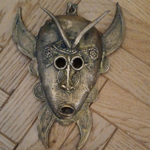 Masque africain bronze - africain, en