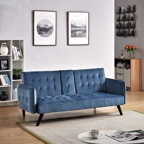 Velvet convertible sofa - 72",