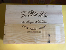 CAISSE EN BOIS D'ORIGINE CHATEAU LE PETIT LION DE LEOVILLE LAS CASES 2010 VIDE
