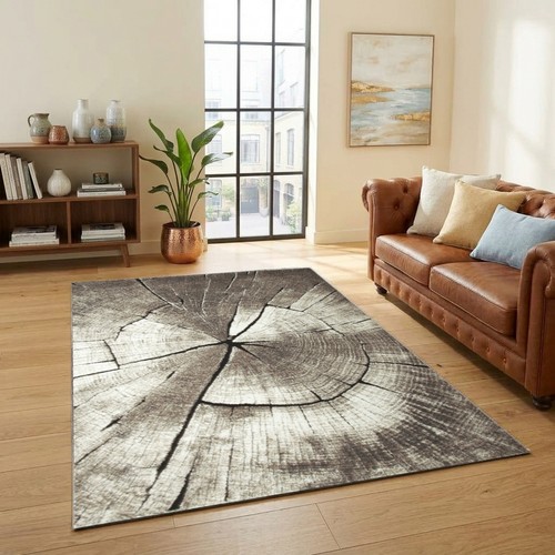Tapis design beige gris - , motif