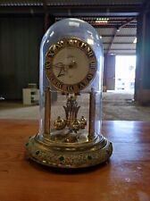 HORLOGE Pendule 400 Jours Metal Dore Kern  Cloche en Verre collection C