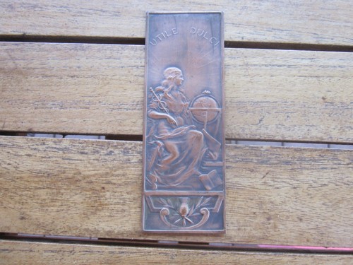Plaque cuivre femme - cuivre, caducee