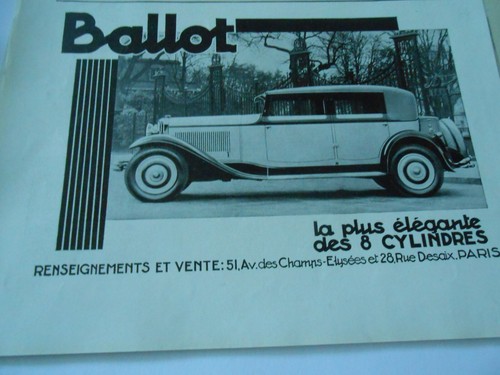 Publicité 1930 ballot - publicité,