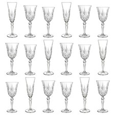 18pc RCR Crystal Melodia Verres à Vin Blanc & Rouge & Flûtes à Champagne