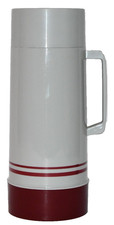 VTG Aladdin Quart Vacuum Thermos Complete Gray & Maroon Bottle Number 060A