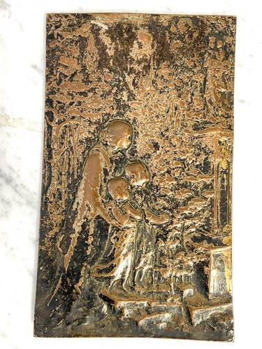 Plaque bronze bas - plaque, en