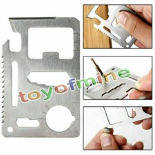 11 en 1 Multi Card couteau de survie Camping outil en acier Porte-monnaie