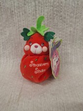 Strawberry-Shake Popple Cutie-Fruity Popples 2001 Toymax Plush Mini With Tag