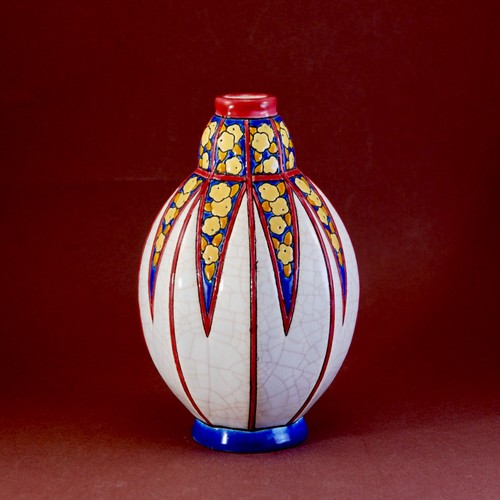 Longwy art déco vase - longwy,