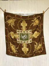 Vintage Baroque Sculpture Angel Gift 90cm Silk Square Scarf Women FO444