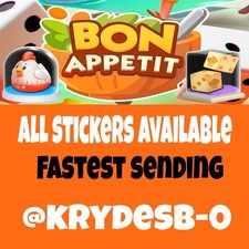 All Mono_Poly_Go 1 - 6 ⭐️ Stickers :- BON APPETIT ALBUM ⚡️ ( Cheap & Fastest )