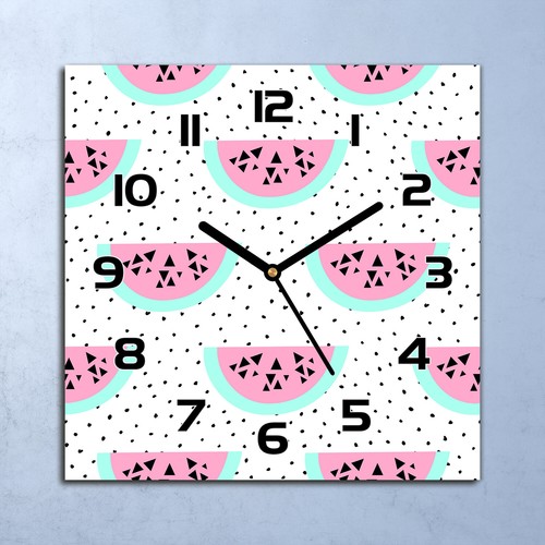Horloge murale design verre - design, en