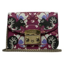 Auth FURLA Metropolis - Pink Multi Leather Hardware Shoulder Bag