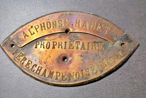 Ancienne plaque - plaque, de