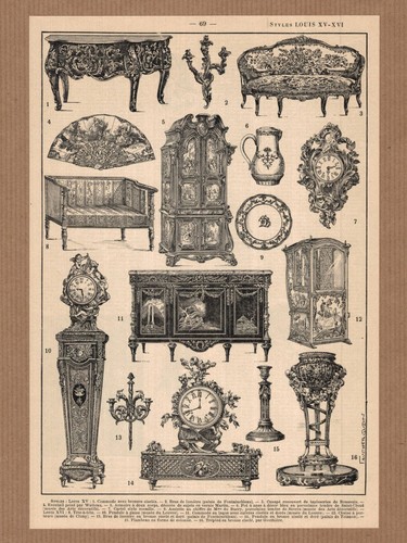 Lithographie ancienne style - lithographie,
