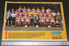 CLIPPING POSTER FOOTBALL 1987-1988 D2 FC ROUEN DIABLES ROUGES ROBERT-DIOCHON