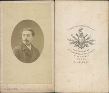 Sée, Jally, Paris, Portrait of Man in Astrakan Neck Coat, circa 1865 