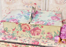 OLD SEWING BOX covered with