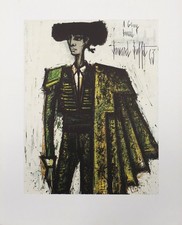 Bernard Buffet: Le Torero, Signed Lithograph, Vellum, 1966