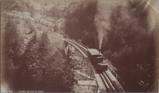 Switzerland, Righi Railway, Vintage Albumen Funicular Steam Machine 