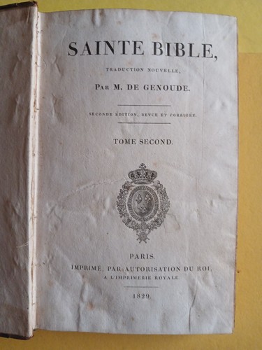 Sainte bible genoude - m.de, tome