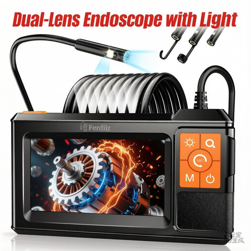 Dual lens endoscope - endoscope, with