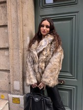 Manteau Femme Fourrure Beige