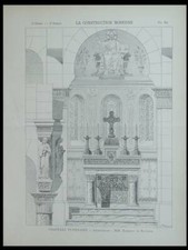 LA CONSTRUCTION MODERNE n°37 1902 CLAMART, CHAPELLE FUNERAIRE JULES HUNEBELLE
