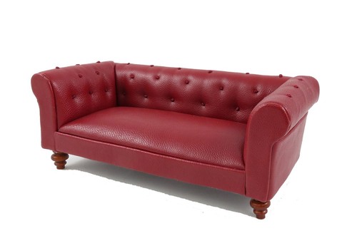 Maison poupée rouge cuir - rouge,
