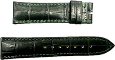 Meistersinger Green 20 mm Croco Vintage leather strap without Buckle