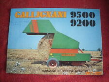 GALLIGNANI 9500 / 9200 ROUND BALL PRESS ADVERTISING BROCHURE