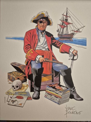 Barbe rouge libris - rouge,, signé