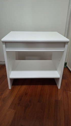 Table chevet blanc uni avec - de,