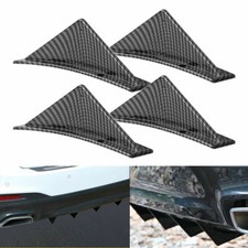 4pcs Car Rear Bumper Lip Diffuser Shark Fins Spoiler Universal Fit VW GOLF MK