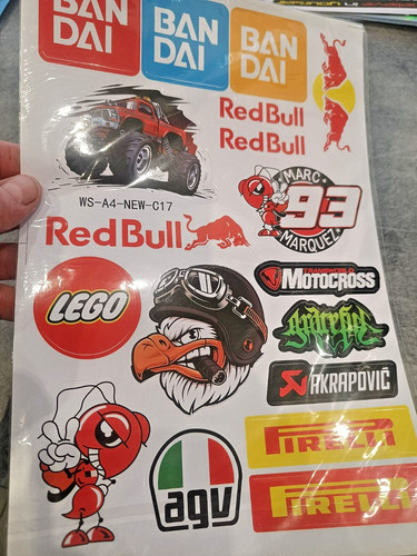 Autocollants redbull bandai - autocollants,