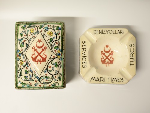 Ancien rare cendrier boîte - ancien,