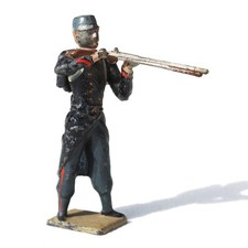 Antique CBG Mignot French Soldier / Fire Gunner Lead Figure