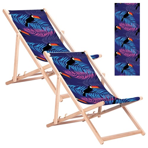 Chaise longue plage - 2x,