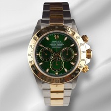 Rolex Daytona Cosmographe 40Mm 18K/Acier Montre Homme Cadran Vert 16523
