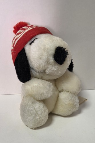 Snoopy bonnet rouge peluche - rouge, en