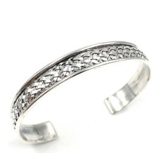 Bracelet tressé en argent