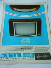1965 Continental Edison Advertising 65cm Screen TV