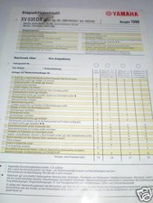 Inspection Sheet / Service Data Yamaha XV 535 DX Virago - Type 3BR - 1998 Onwards