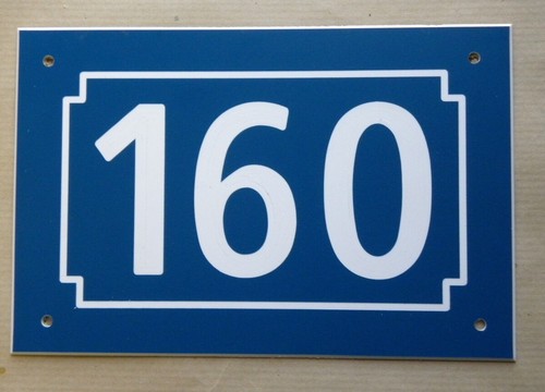 Plaque pvc numero - plaque,