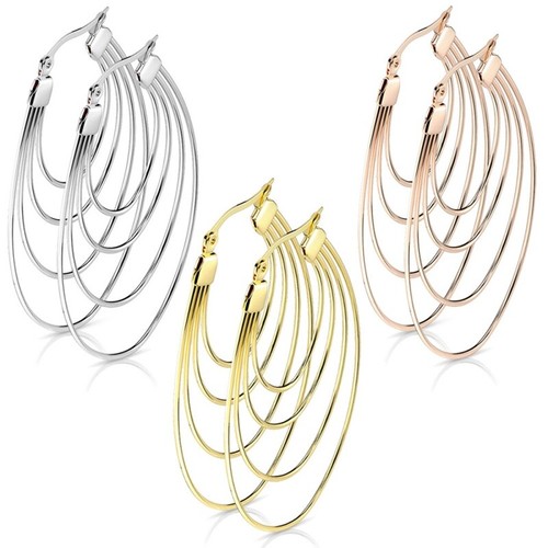 Acier inox créoles boucles - créoles,