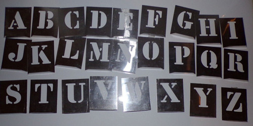 Pochoirs industriels alphabet - pochoirs,