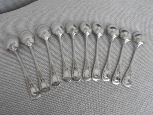 Small silver metal table - small,