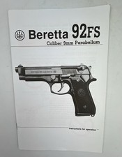 BERETTA 92FS 9mm Pistol 1990 Owners Instruction Manual 25 Pgs