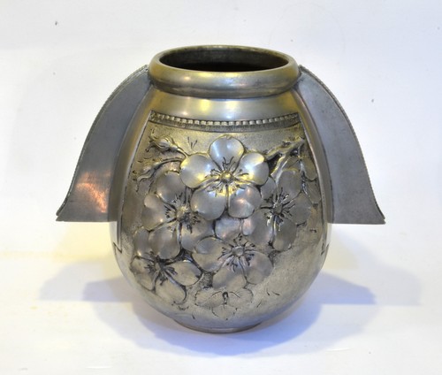 Dinanderie vase etain - dinanderie,