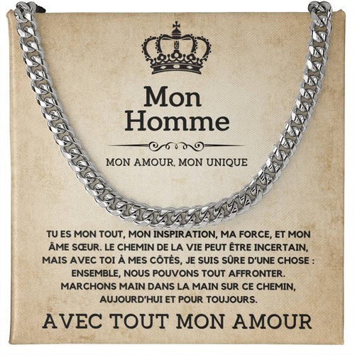 Mon homme collier damour - mon,